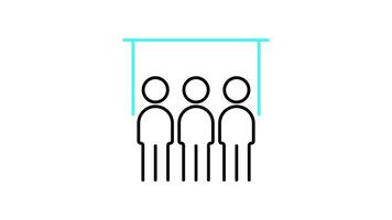organization icon animation. transparent background video