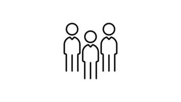 community icon animation. transparent background video