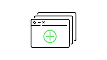 web page icon animation. transparent background video