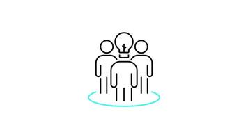 cooperation icon animation. transparent background video