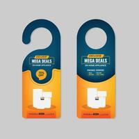 Appliance door hanger design Template vector