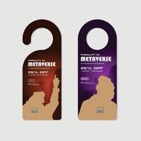 Metaverse Virtual Reality Workshop with two variations concept design vector