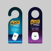 Speaker sale social door hanger design template and black Friday sale level, tags card design layout with Two Color Variation Design vector