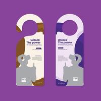 Virtual Reality Metaverse Event Training door hanger design template or VR Workshop Online vertical banner Design vector