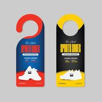 New Arrival Men's door hanger Template two concept variation bundle vector