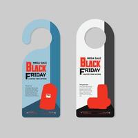 Black Friday product sale door hanger design template with Two Color Variation Design vector