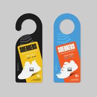 Best Collection of Men's Design for door hanger Design, New Arrival Fashion Shoe standee banner Design Template two concept variation bundle vector