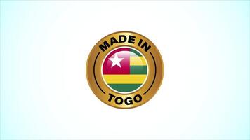 Made In Togo Golden Badge Design Animation video