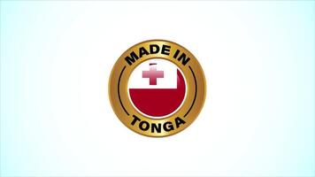 Made In Tonga Golden Badge Design Animation video