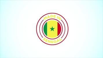 Made In Senegal Badge Design Animation video
