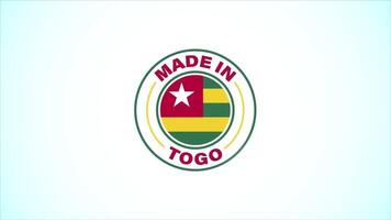 Made In Togo Badge Design Animation video