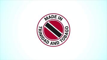Made In Trinidad and Tobago Badge Design Animation video