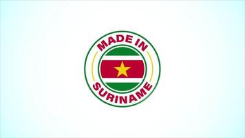 Made In Suriname Badge Design Animation video