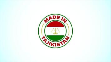 Made In Tajikistan Badge Design Animation video