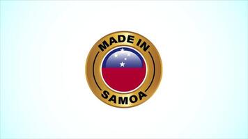 Made In Samoa Golden Badge Design Animation video