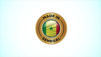 Made In Senegal Golden Badge Design Animation video
