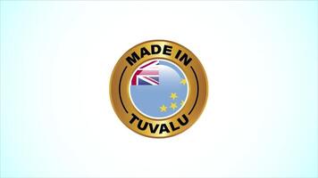 Made In Tuvalu Golden Badge Design Animation video