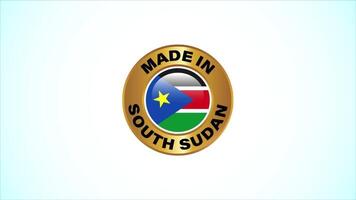 Made In South Sudan Golden Badge Design Animation video