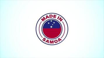Made In Samoa Badge Design Animation video