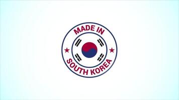 Made In South Korea Badge Design Animation video