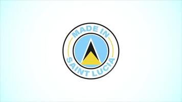 Made In Saint Lucia Badge Design Animation video