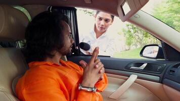 Journalist Taking an Interview of offender video