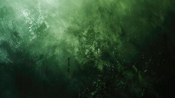 Green background grainy gradient abstract dark light noise texture effect poster banner cover design photo