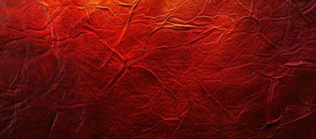 Beautiful original wide format background image in red-orange tones with texture of leather for design or creative work. photo