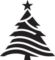 Sharp Angled Holiday Tree in Black vector