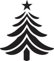Clean and Minimal Holiday Tree Art vector
