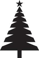 Sharp and Simple Christmas Tree Design vector