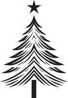 Artistic Black Pine Tree Representation vector
