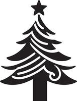 Linear Modern Holiday Tree Design vector