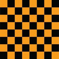 Black and orange checkered seamless geometric pattern. Checkered pattern tile background. Black and Orange grid. checker board abstract. flat style. vector