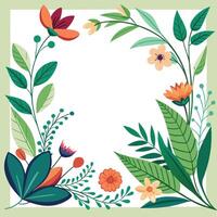 Lovely floral frame with realistic style vector