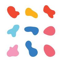 Hand Drawn Set of Organic Blobs Illustration vector