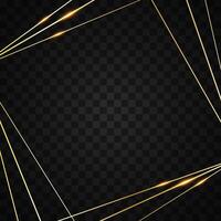 Elegant golden line frame design vector