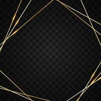 Elegant gold line frame design vector