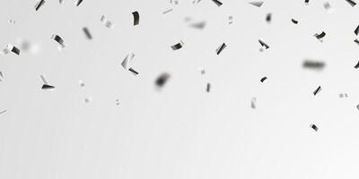 confetti background Stunning silver color that zigzags down in celebration. Festive decoration illustration vector