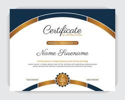 Simple and clean certificate design, certificate of achievement template with Modern design and modern background vector