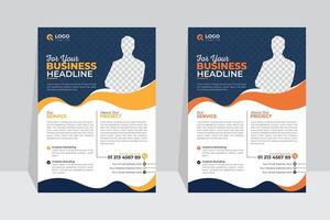Creative and abstract background with two image use, A creative business flyer design or poster template vector