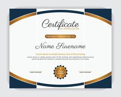 Modern style and modern background creative colorful certificate design template, Appreciation and Achievement Certificate Template Design. vector