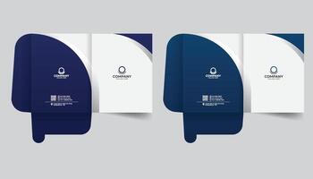 Stationery template design, Modern Presentation Folder Design. Company report cover or file folder design vector