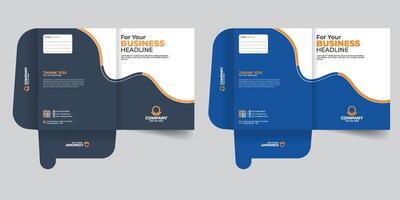 Office document, file folder design template, Luxury, unique, professional marketing file folder design vector