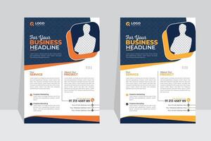 Creative and modern background with two image use, A creative business flyer design or poster template vector