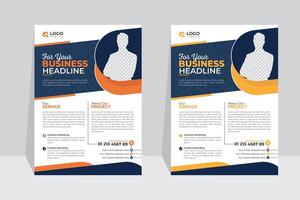 Unique and professional modern background, with two image use, A creative business flyer design or poster template vector