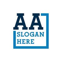 Minimal Initials Logo Letters A and A. AA Initial, AA Letter Logo vector