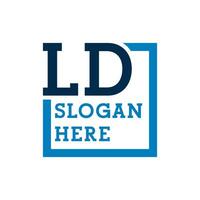 Minimal Initials Logo Letters L and D. LD Initial, LD Letter Logo vector