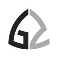 Modern Creative GZ Logo Design. Letter GZ Icon for any Business and Company vector