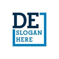 Minimal Initials Logo Letters D and E. DE Initial, DE Letter Logo vector